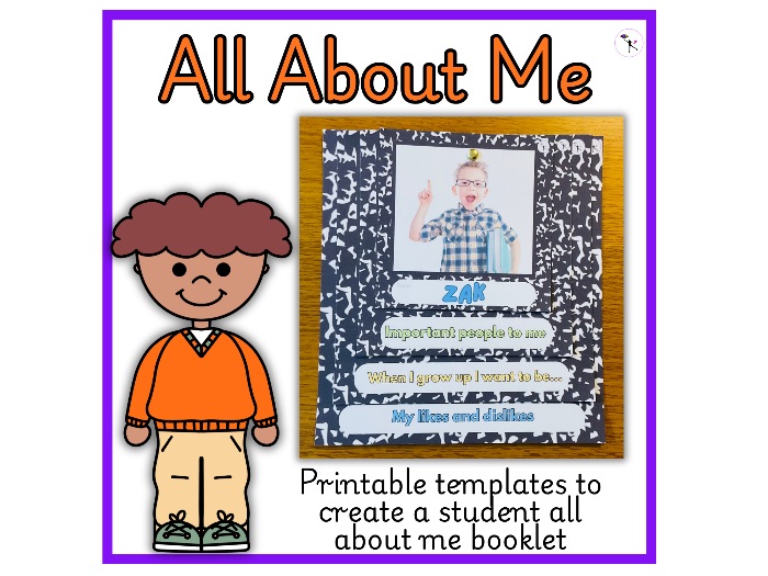 All About Me Printable Booklet With Layers for Primary and Elementary Students