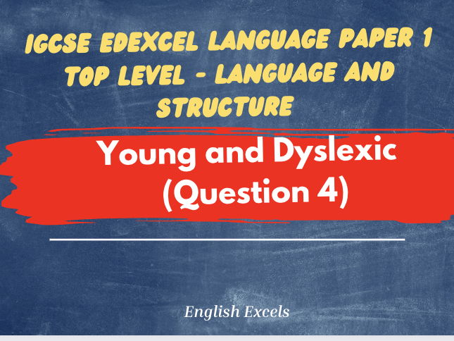 Edexcel IGCSE English Language: Young and Dyslexic? You’ve Got It Going On - Zephaniah