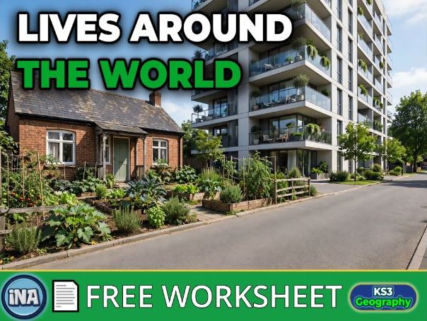 Lives Around the World - FREE KS3 Geography Worksheet