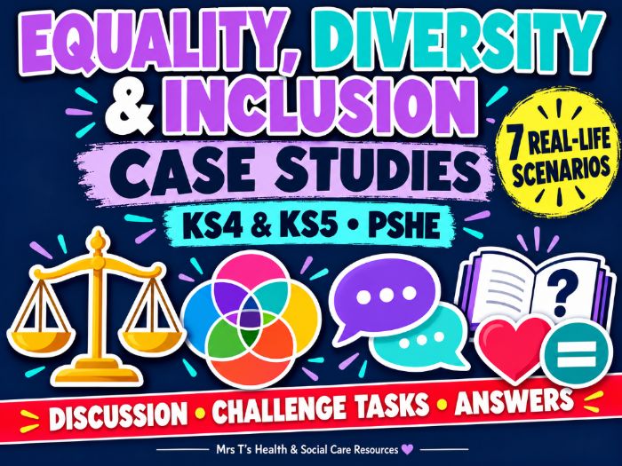 Equality, Diversity & Inclusion Case Studies | KS4 & KS5 PSHE | Real-Life Scenarios