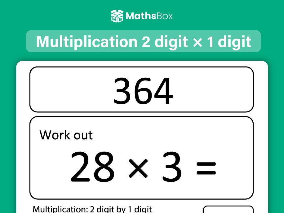 Multiplication 2 digit × 1 digit Treasure Hunt