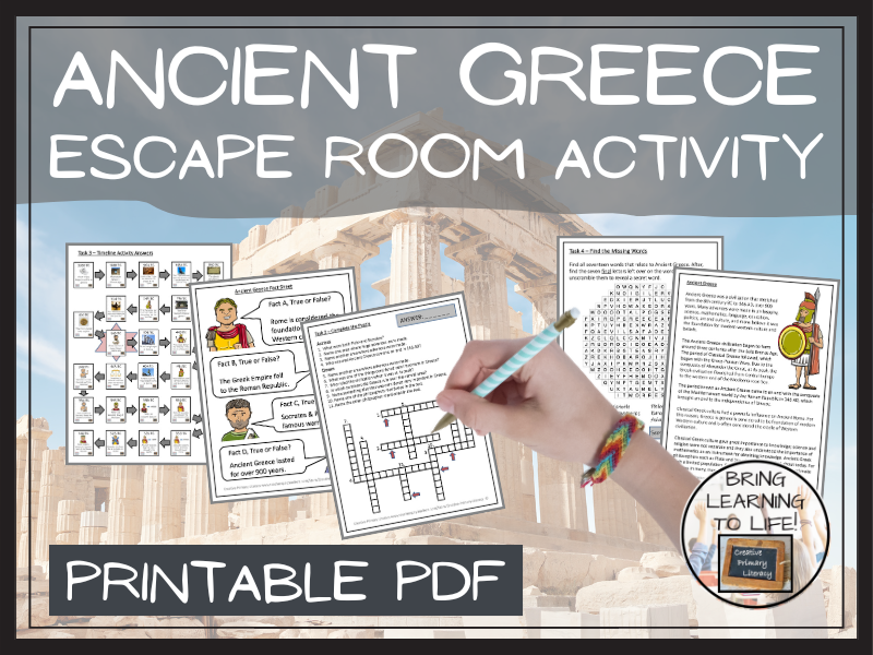Ancient Greece Escape Room Activity