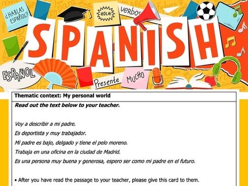GCSE Spanish Read Aloud Practice