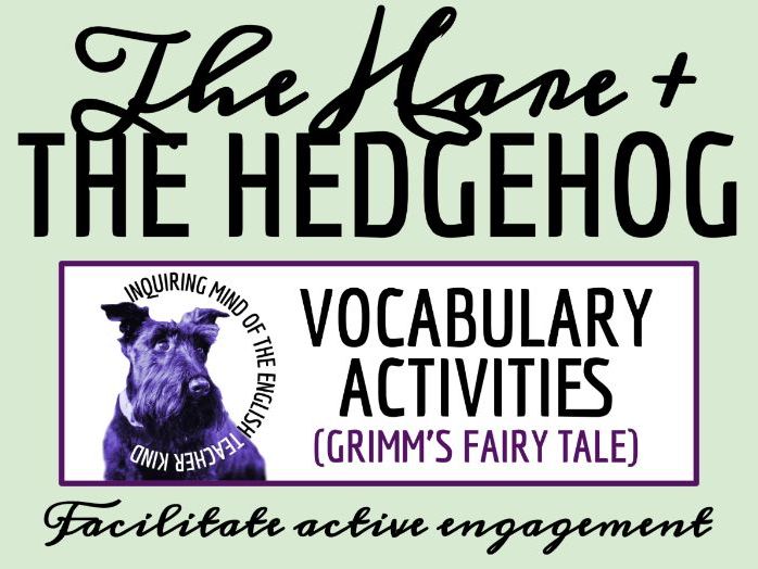 "The Hare and the Hedgehog" Vocabulary Activities | Grimm's Fairy Tale | Crossword Puzzle