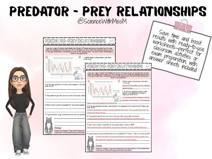 Predator-Prey Relationships Worksheet KS3