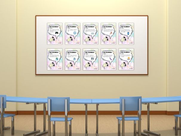 Set of 10 “Did You Know?” Tech Fact Posters – Computer Science Classroom