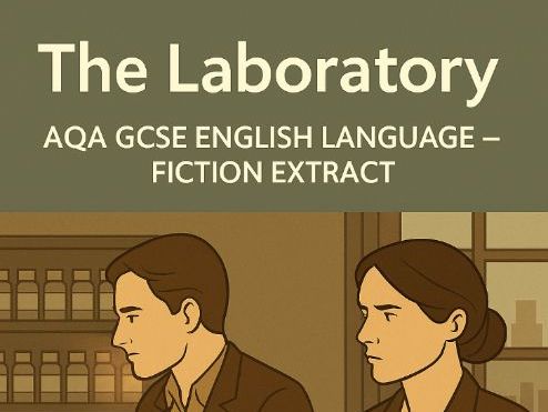 This is a fictional 20th–21st century style extract for exam practice called "The Laboratory."