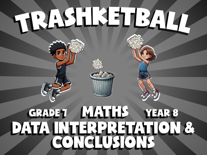 Data Interpretation & Conclusions TRASHKETBALL Maths Game | No-Prep Year 8 Review Activity