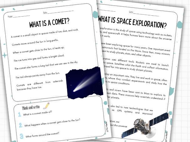 Space Science Reading Comprehension (Nonfiction, 2 Levels) | ESL KS2 STEM