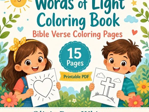 Words of Light Coloring Book