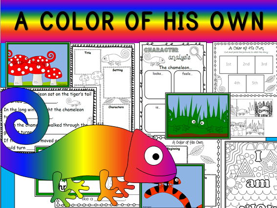 A Color of His Own book companion, sequencing and prepositions