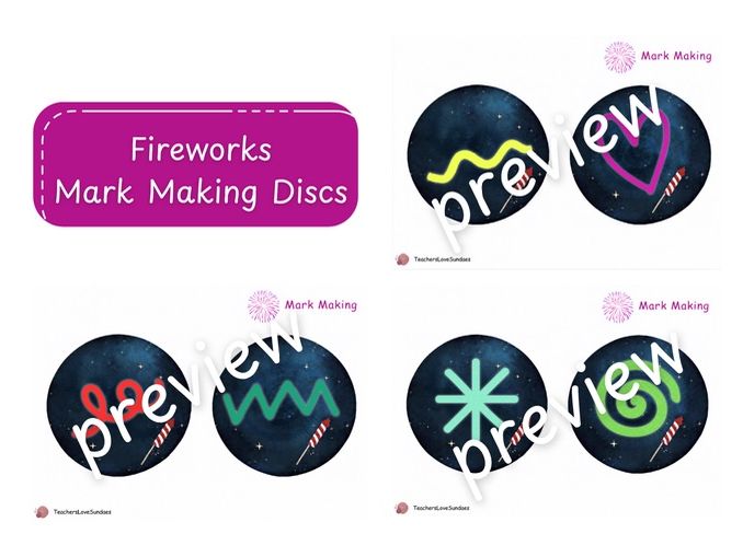 Fireworks Mark Making Discs