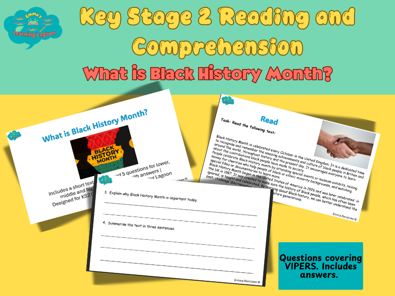 KS2 Black History Month Comprehension