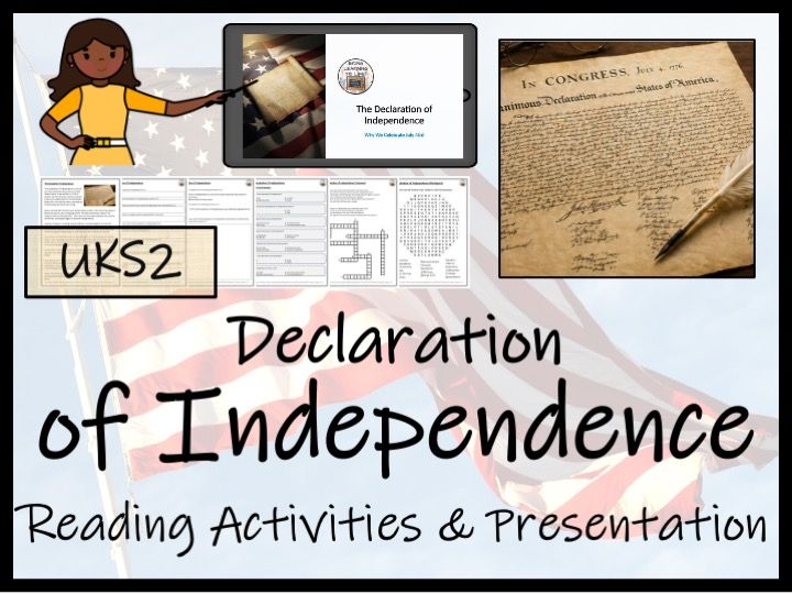 Declaration of Independence Reading Comprehension Activities | Year 5 or Year 6