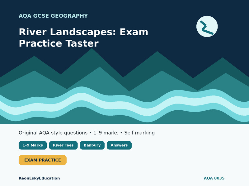 AQA GCSE Geography River Landscapes  – Exam Practice Taster | Revision & Exam Practice