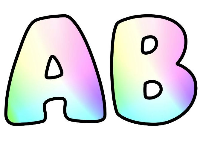White Colors Abstract Art Lettering Set | Classroom Display | Upper & Lowercase, 0-9 and Signs