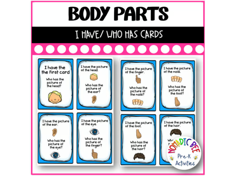 Body Parts I have/ Who has cards