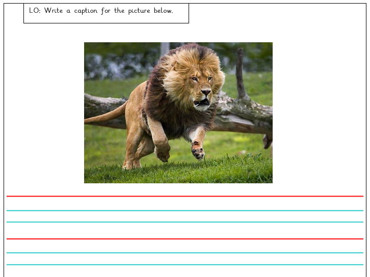 English: How to hide a lion from Grandma Caption writing