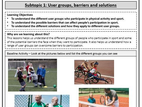 OCR Sports Studies R184 Booklet TA1-TA5