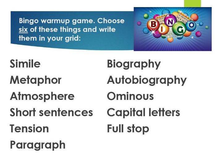 Autobiography Lesson - Senses (Malala) (Year 7)