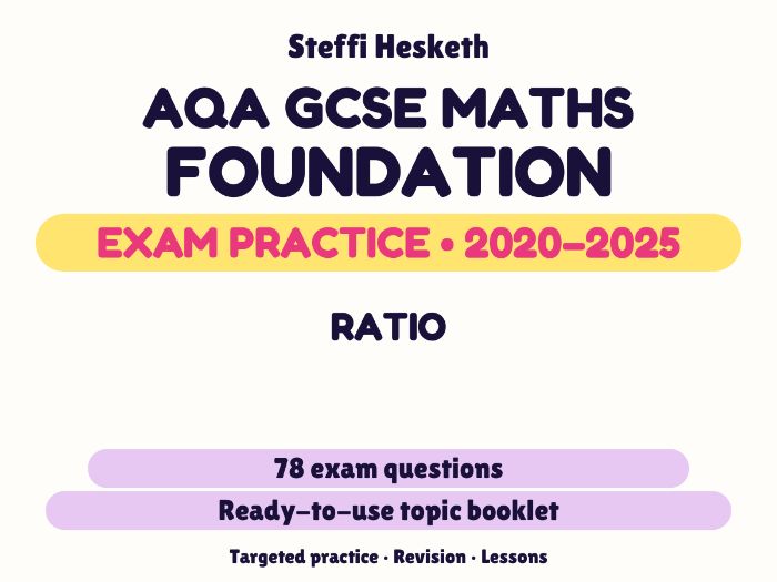 AQA GCSE Maths Foundation: Ratio Exam Questions | 2020-2025