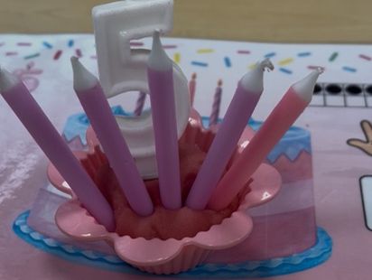 4 and 5 birthday cake play dough mats