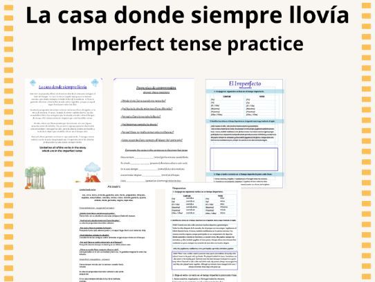 Spanish Imperfect tense un cuento comprehension and grammar practice KS3-4