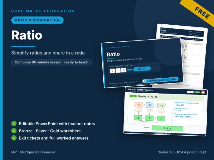 Ratio – GCSE Maths Foundation Lesson