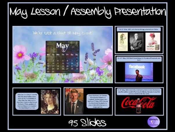 May PowerPoint Assembly / Lesson Presentation - 95 Slides by Krazikas ...