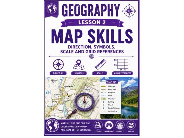 Geography cover lesson 2: Map skills (G2) stand alone lesson