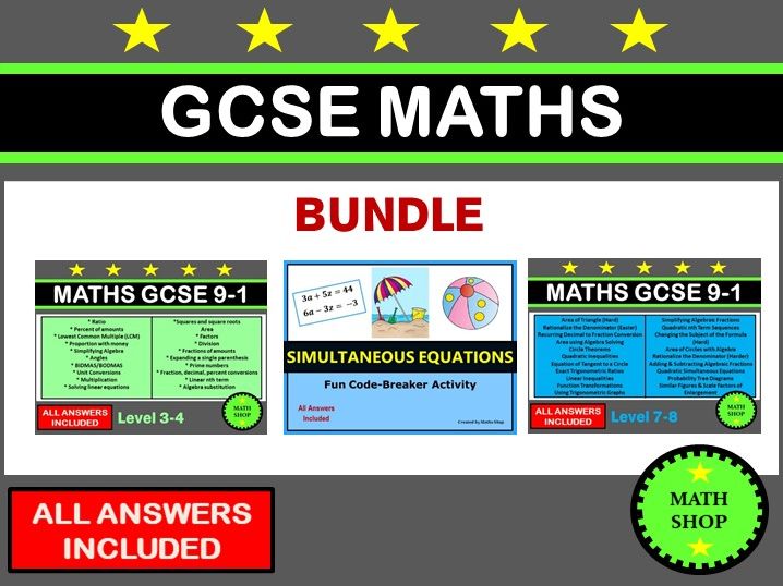 GCSE Maths Bundle Teaching Resources