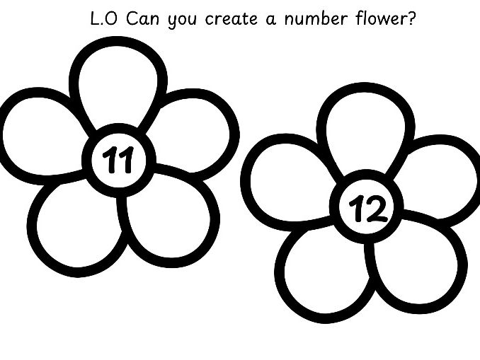 Number Flowers Beyond 10 11-14