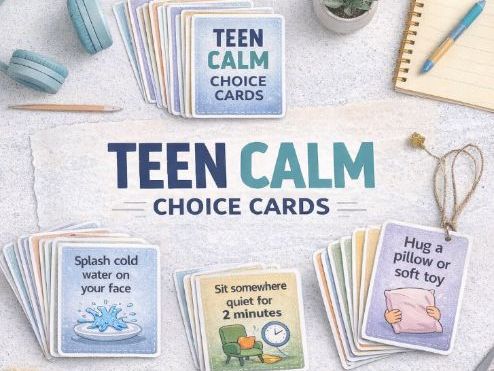 Teen Calm Choice Cards | Emotional Regulation & Coping Strategies | Secondary SEN Support
