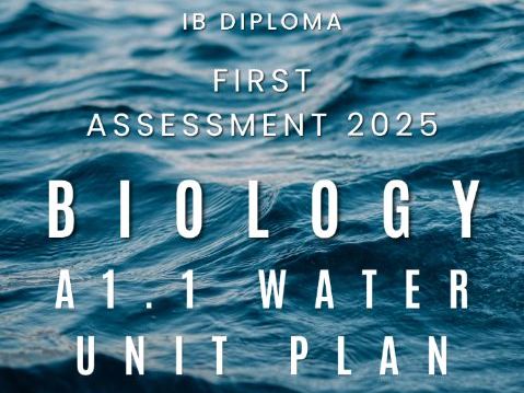 IBDP Biology Unit Planner | A1.1 Water | FA 2025 | SL & HL | Theme A: Unity & Diversity