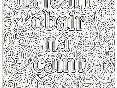 Gaeilge / Irish Mindful Coloring Slogan Sheet - walk the walk