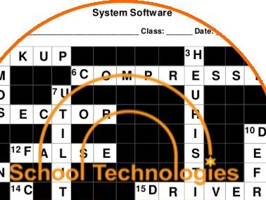 System Software  Crossword — CS0478 & CS9618