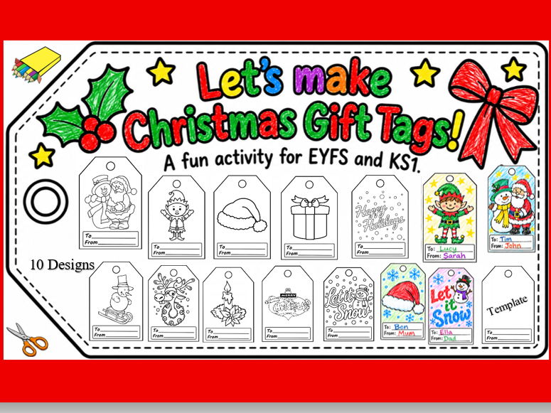 Let's make Christmas Gift Tags EYFS/KS1
