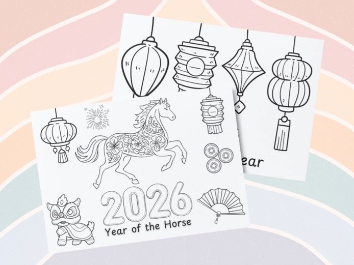 Chinese/Lunar New Year Colouring Pages
