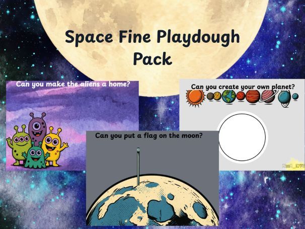 Space Playdough Mats EYFS