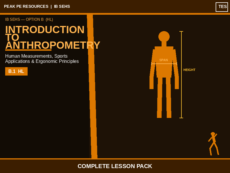 IB SEHS | Introduction to Anthropometry | Complete Lesson Pack | B.1 HL