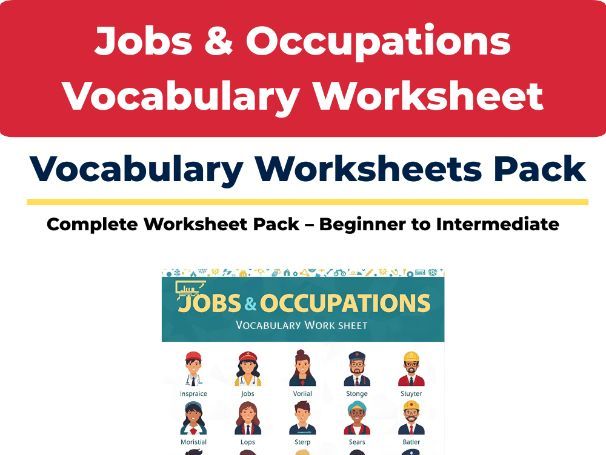Jobs & Occupations Vocabulary – ESL Worksheet