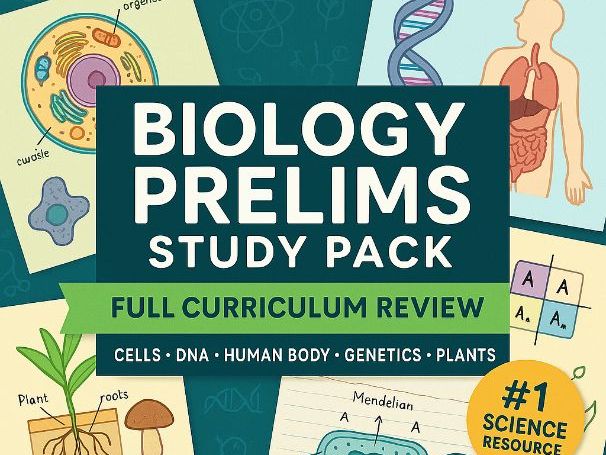 Biology Prelims Study Pack | Full Curriculum Review – Cell, DNA, Human Body