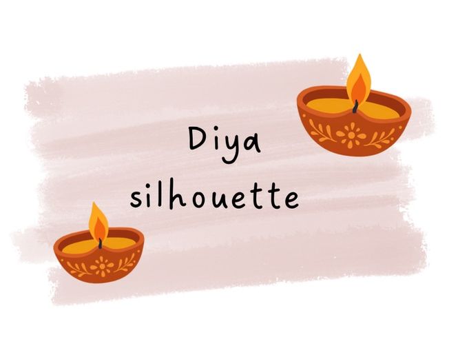 Diwali Diya Silhouette