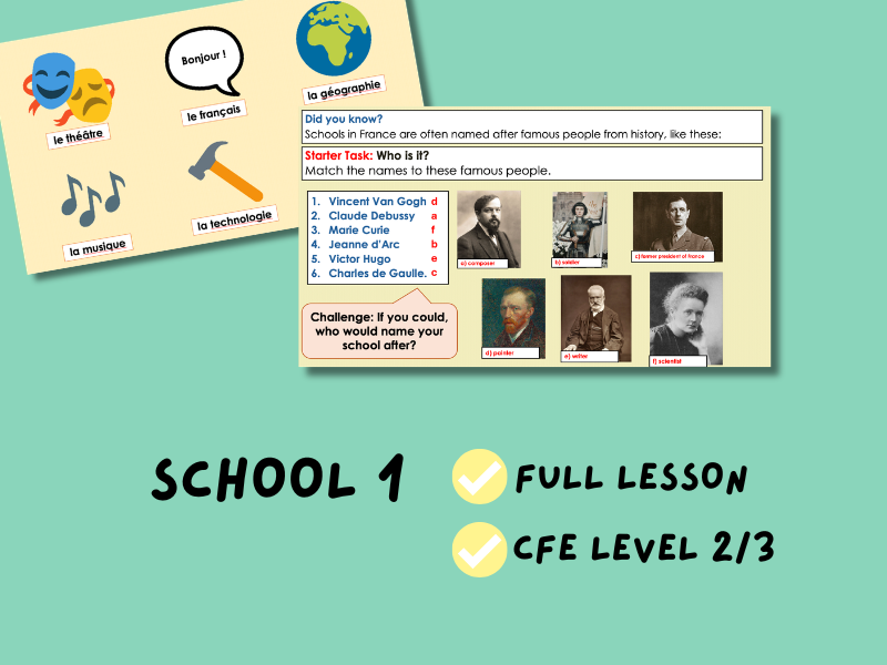 School 1 | PowerPoint Lesson | CfE Level 2/3