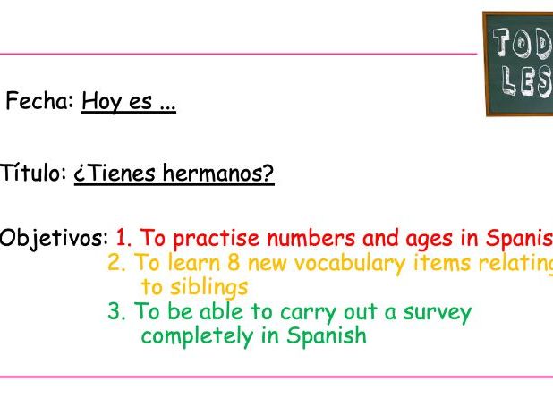 KS3 Spanish Viva 1 - Mi vida L5: ¿Tienes hermanos? (PPT Lesson)