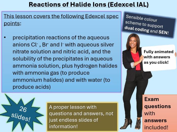 Further Reactions of Halides | Full Lesson (click for video preview)