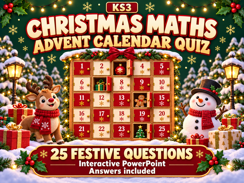Christmas Maths Advent Calendar Quiz | KS3