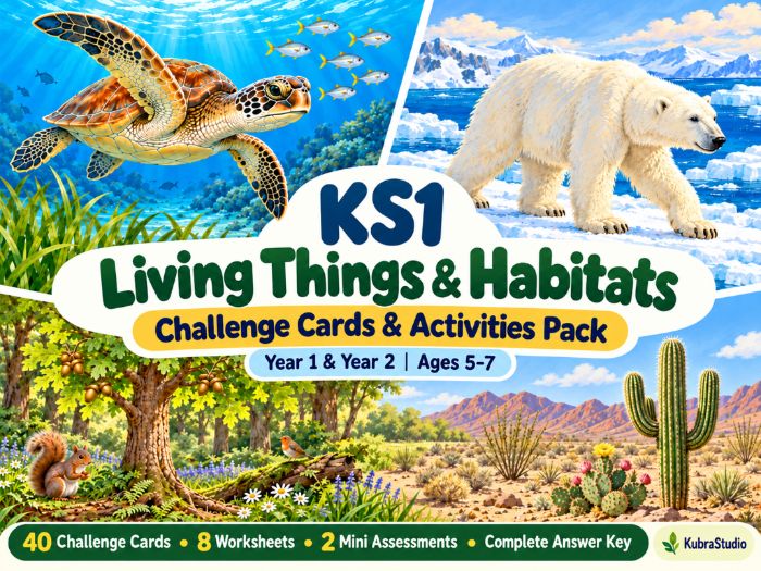 KS1 Living Things & Habitats Activity Pack