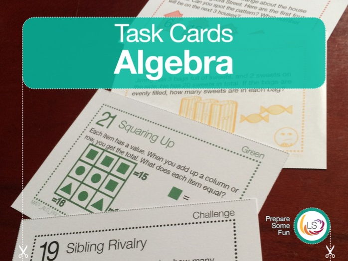 Algebra Problems | Task Cards