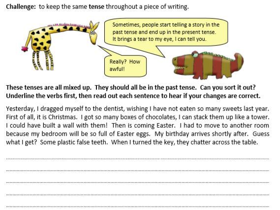 Year 3 Grammar, English/Literacy, Tenses Worksheets